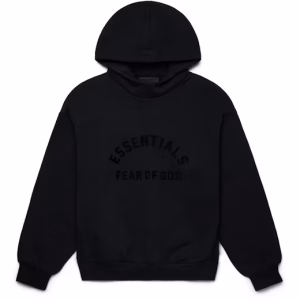 Fear of God Essentials Arch Logo Hoodie Jet Black